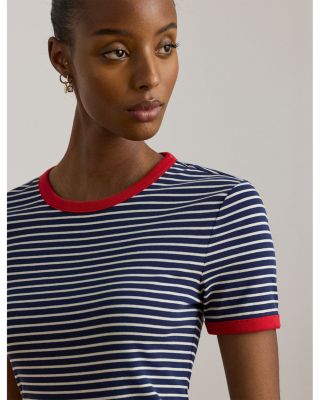 Striped Stretch Cotton Tee