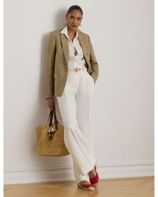 Linen Herringbone Blazer