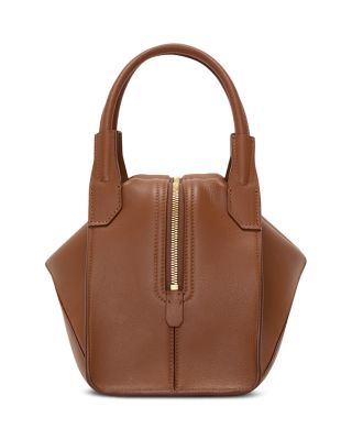 Victoria Pli&eacute; Medium Leather Top Handle Bag
