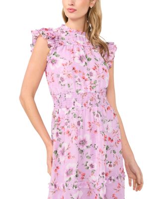 Flutter Sleeve Smocked Waist Dress