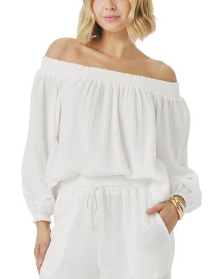 Ava Gauze Off-The-Shoulder Top