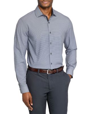Slim Fit Houndstooth Performance Dress Shirt