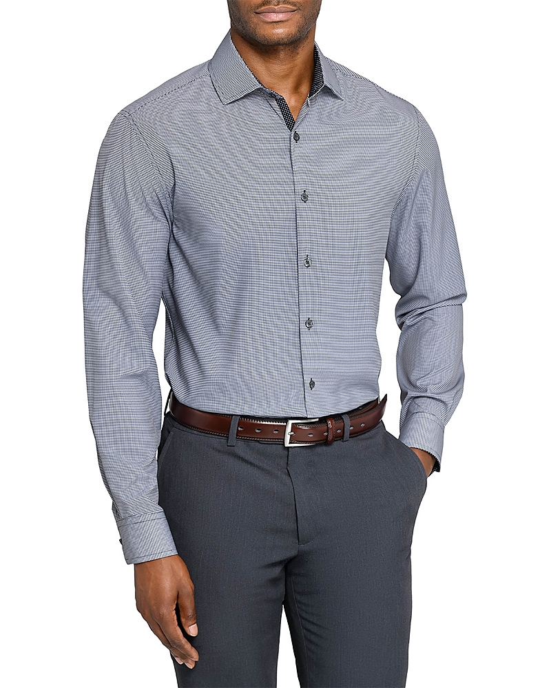 Wrk Slim Fit Houndstooth Performance Dress Shirt