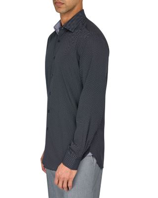 Slim Fit Dot Performance Dress Shirt