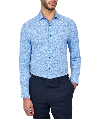 Slim Fit Floral Performance Dress Shirt