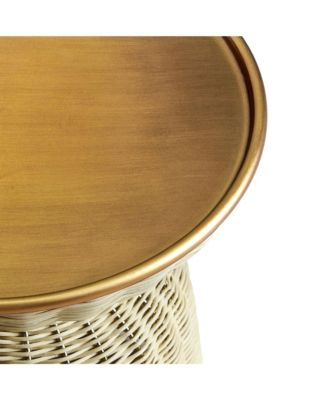 Lazaro Round Rattan Side Table