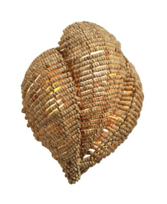  Anguilla1-Light Wood Beaded Wall Sconce