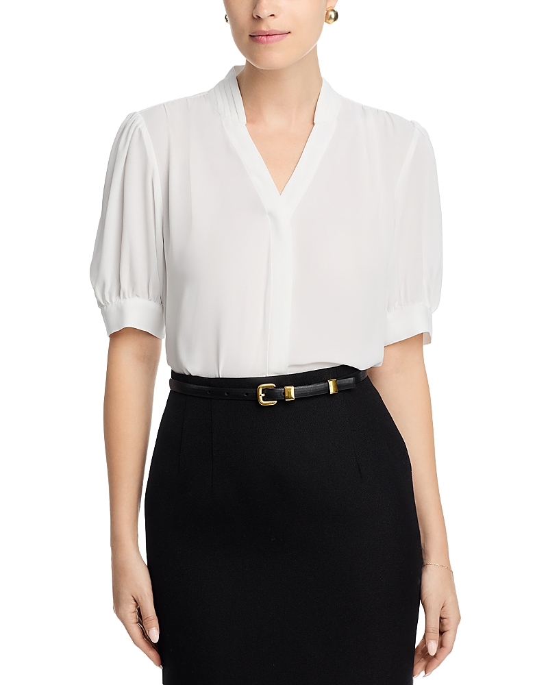 T Tahari Short Sleeve V-Neck Top