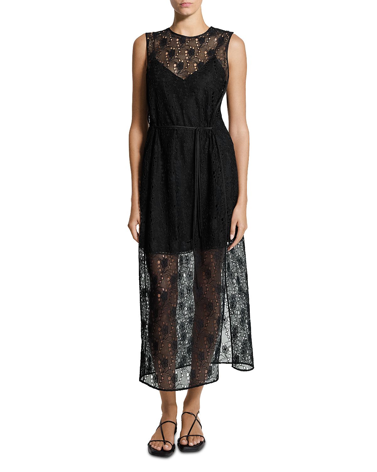 Theory Lace Tie Waist Dress
