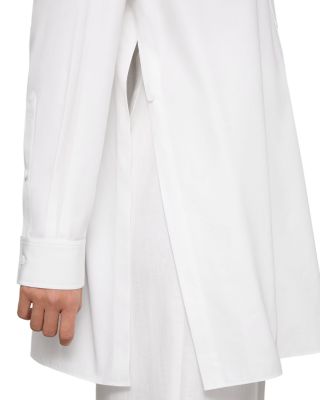 Long Sleeve Convertible Oversized Blouse