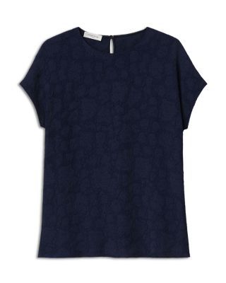 Short Sleeve Round Neck Blouse