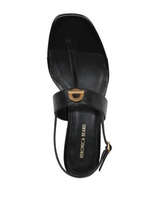 Women's Andie Leather Block Heel Thong Sandals