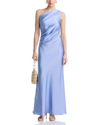 One Shoulder Charmeuse Dress - Exclusive
