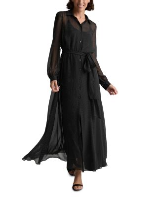 Silk Maxi Shirt Dress