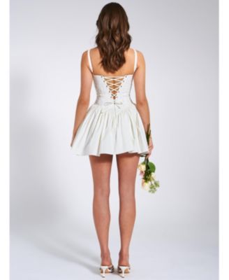  Kadi  Cotton Drop Waist Corset Mini Dress