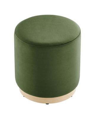 Tilden 16" Round Performance Velvet Upholstered Ottoman