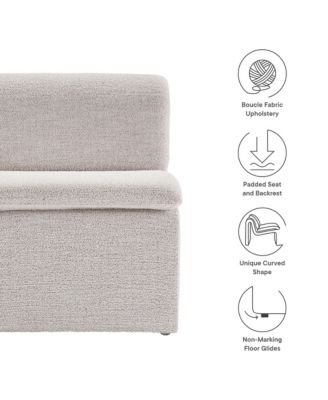 Dune Boucle Upholstered Armless Accent Chair