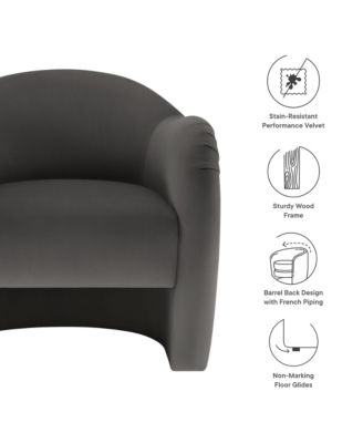 Compose Performance Velvet Accent Chair