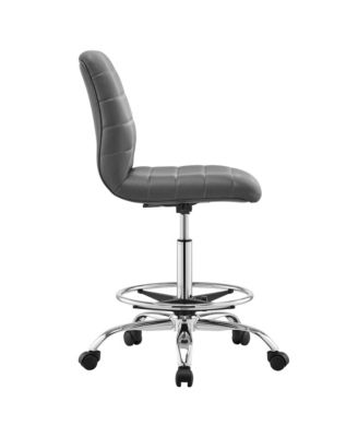 Ripple Armless Faux Leather Drafting Chair