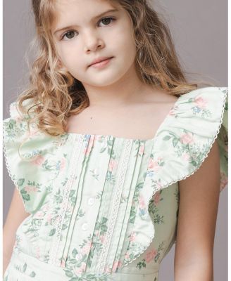 Girls' Organic Flutter Sleeve Sateen Jumpsuit - Little Kid, Big Kid