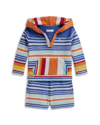  Boys' Striped Cotton Terry Hoodie & Shorts - Baby