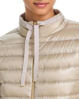 Quilted Ruffle Hem Coat