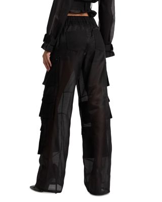 Olympia Mid Rise Sheer Pants