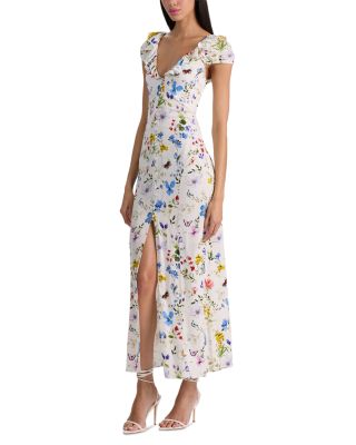 Tara Short Sleeve Ruffle A Line Dress