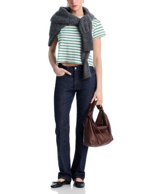 Stripe Boxy Crewneck Tee