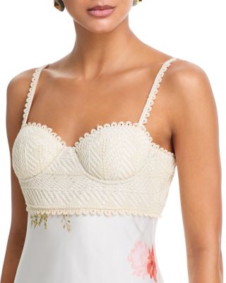 Sleeveless Floral and Lace Midi Dress - Exclusive