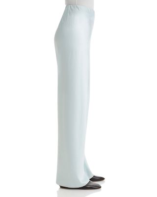 High Waist Wide Leg Satin Pants - Exclusive