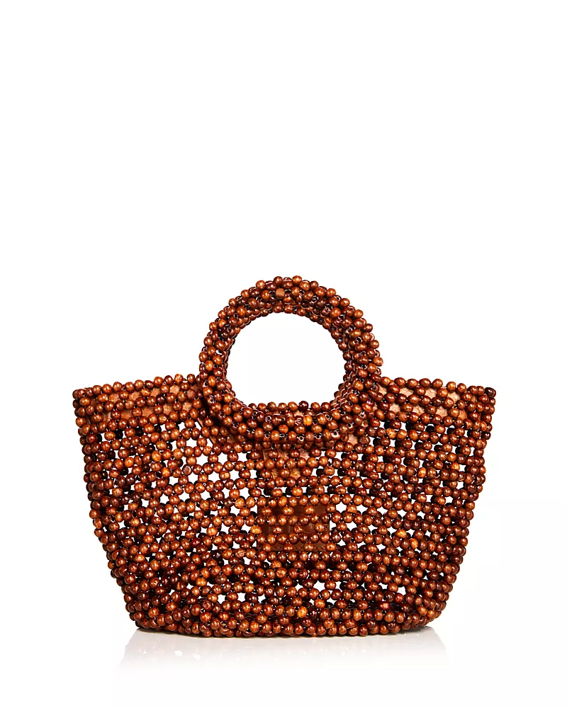 Aqua Woven Top Handle Bag - Exclusive
