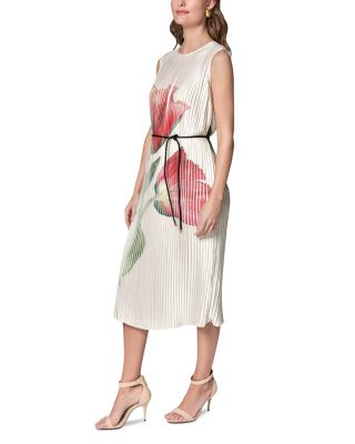 Pleated Floral Dress