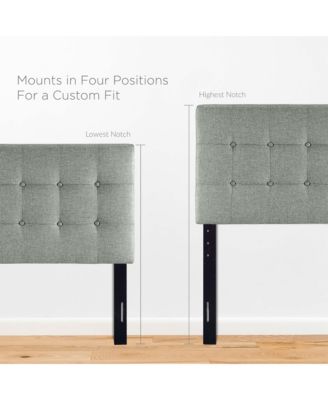 Emily Upholstered Fabric Headboard, Twin