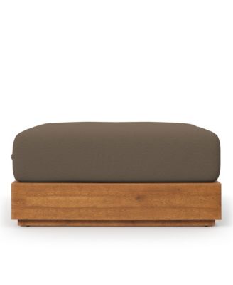 Tahoe Outdoor Patio Acacia Wood Ottoman