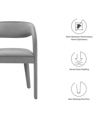 Pinnacle Performance Velvet Dining Chair, Set of 2