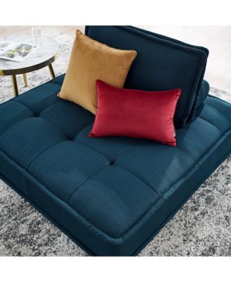 Saunter Tufted Fabric Armless Chair