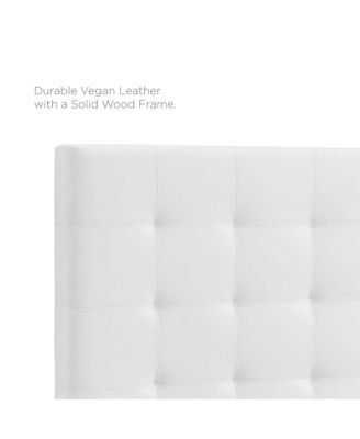 Modway Paisley Tufted Upholstered Faux Leather Headboard, Full/Queen