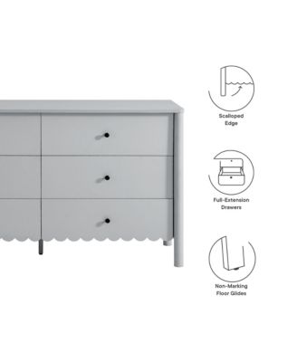 Emmeline Scalloped 6-Drawer Dresser