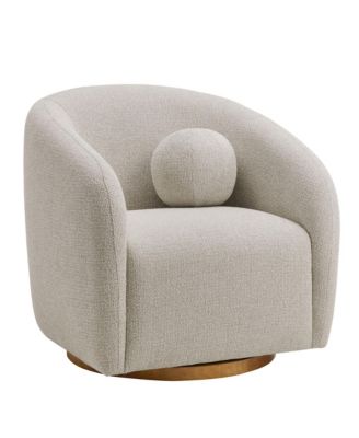 Holland Swivel Chenille Fabric Armchair
