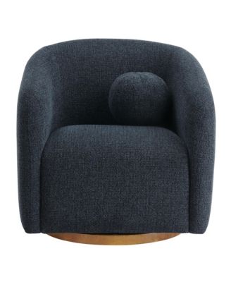 Holland Swivel Chenille Fabric Armchair