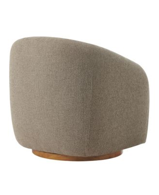 Holland Swivel Chenille Fabric Armchair