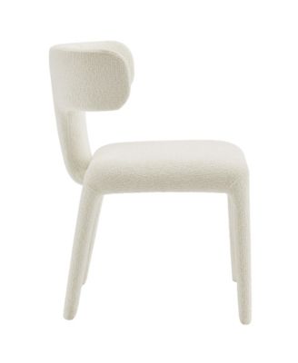 Stellan Curved Back Boucle Upholstered Dining Chair, Set of 2