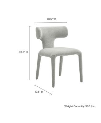 Stellan Curved Back Boucle Upholstered Dining Chair, Set of 2