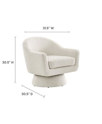 Astral Boucle Fabric Swivel Chair