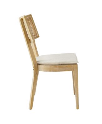 Caledonia Fabric Upholstered Wood Dining Chair, Set of 2