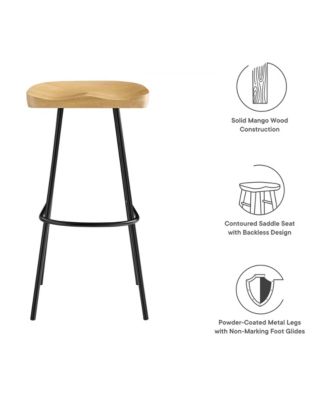 Concord Backless Wood Bar Stools, Set of 2