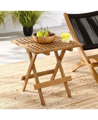 Vienna Outdoor Patio Teak Wood Side Table