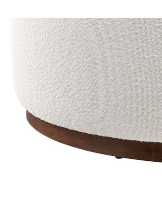 Tilden Large 38" Round Boucle Upholstered Upholstered Ottoman