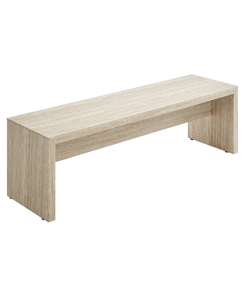 Modway Mirella 62 Faux Travertine Long Bench